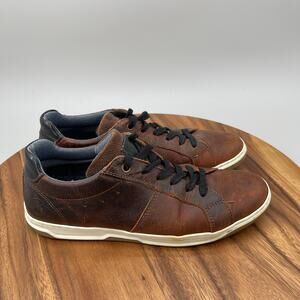 Bull Boxer Shoes Mens Size 8 / 41 Brown Leather Casual Comfort Walking Sneakers